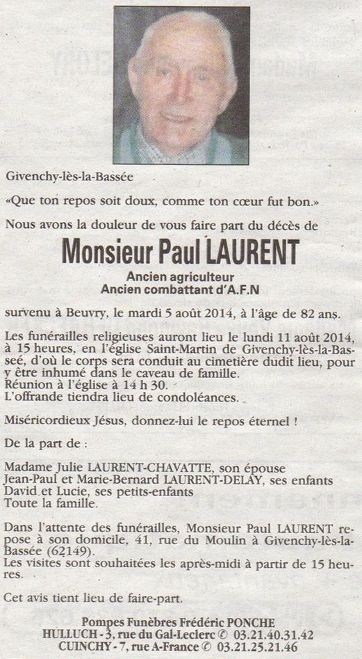 Mr Paul LAURENT